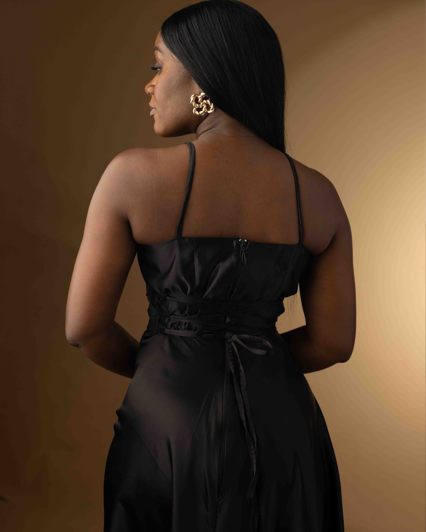 Luna Knotted Dress - Black