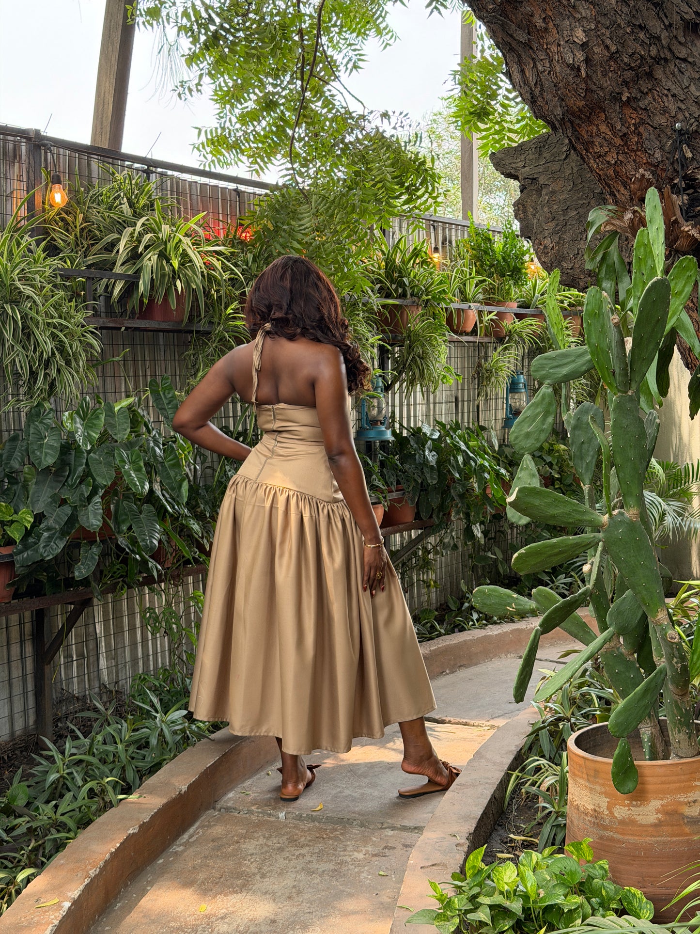 The Michelle Honey Beige Skirt Set