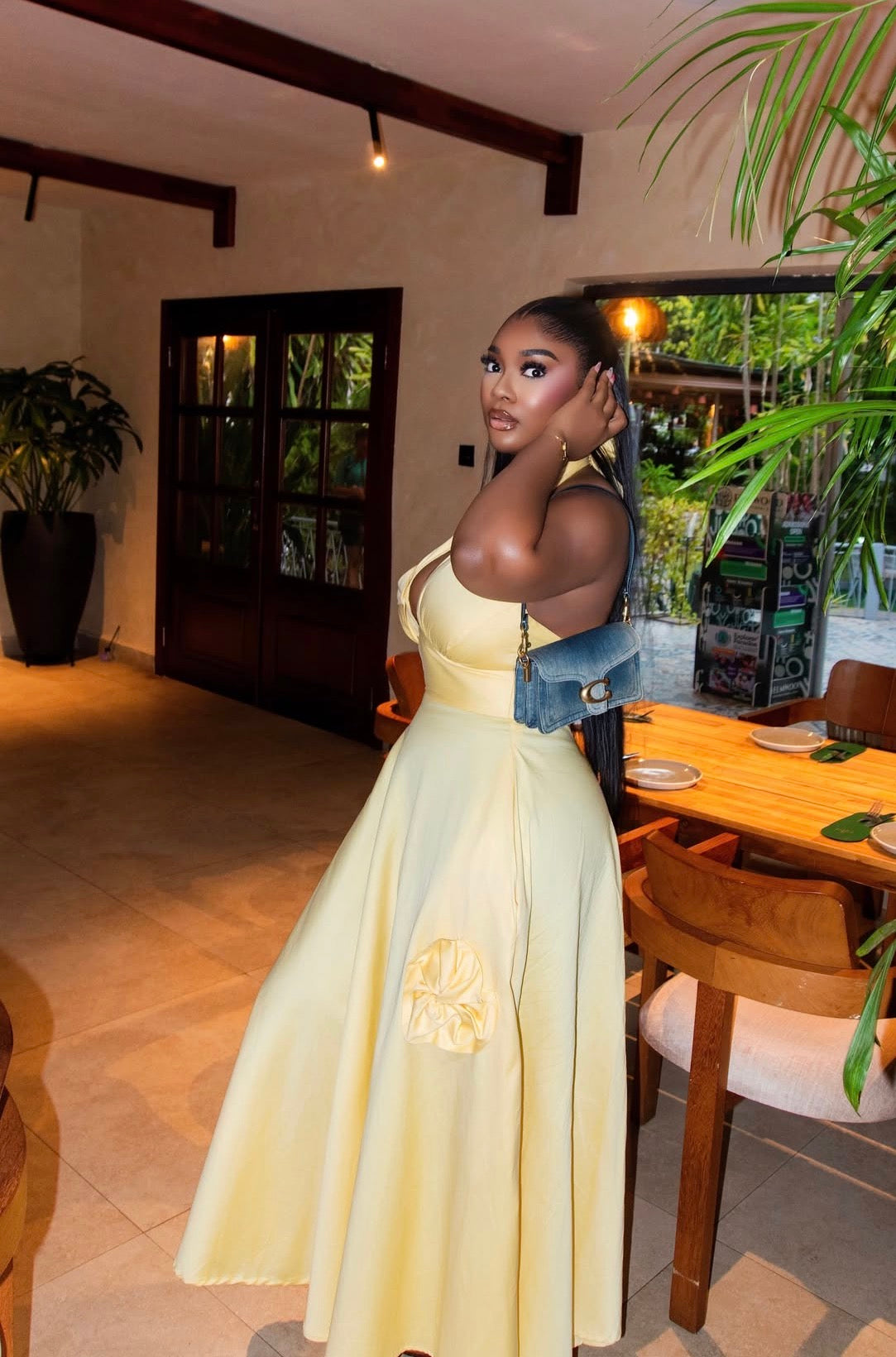 Edna Dress in Butter Yellow